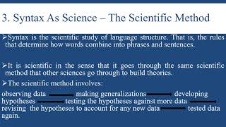 Syntax  Carnie 2013  Chapter 1  Generative Grammar [upl. by Ruff740]