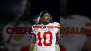 Last Undefeated NFL Team chiefs patrickmahomes traviskelce nfl isiahpacheco [upl. by Cordle302]