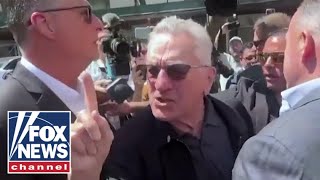 Robert De Niro clashes with angry protester Youre a f idiot [upl. by Aneela351]