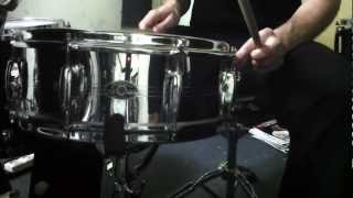 Slingerland Gene Krupa Sound king snare 14x5 COB 8lugs Zoom test [upl. by Ysied]