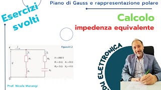 Calcolo dell’Impedenza Equivalente tra Due Morsetti Rappresentazione Polare e nel Piano di Gauss [upl. by Ileak]