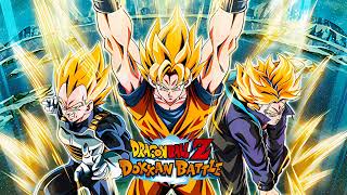 Dragon Ball Z Dokkan Battle INT LR SSJ Goku Vegeta amp Trunks Active Skill OST Extended [upl. by Cigam]