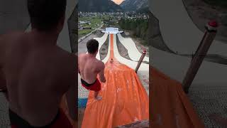 We turned a Ski Jump ramp into a Huge Slip’N’Slide [upl. by Avaria668]