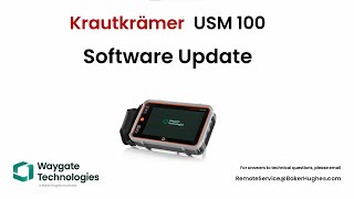 Waygate Technologies  USM 100 Software Update [upl. by Tressia813]