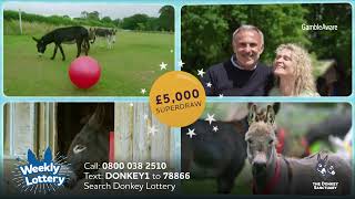 Donkey Lottery Advert Rob amp Jo Vowles 08 2024 [upl. by Nylirac]