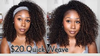 Get the Quick Weave Look for 20 Sensationnel IWD 7 Half Wig Instant Weave [upl. by Cochrane]