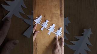 Easy paper cutting Design  Christmas Tree youtubeshorts [upl. by Attenwad159]