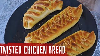 The Perfect Bakery Style Twisted Chicken Bread Recipe [upl. by Ydnec702]