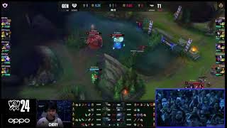 GENG VS T1 l WORLDS 2024 KNOCKOUT STAGE  SEMIFINALS MATCH 2 DAY 2 l BEST OF 5 GAMES l GAME 4 [upl. by Akeret]