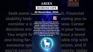 Aries Horoscope 20 Nov Zodiac  Astrology amp Prediction of the Day  shorts Rashifal horoscope [upl. by Ennalorac]