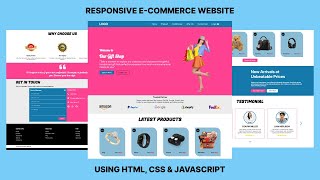 Create a website using HTML CSS and JavaScript  ecommerce website in HTML CSS amp JavaScript [upl. by Draillih603]