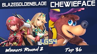 LGS4  Blazegoldenblade PyraMythra Vs Chewieface Banjo Kazooie Incineroar  Top Cut  SSBU [upl. by Torp522]