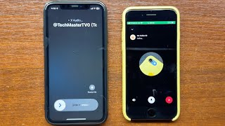 iPhone 11 vs iPhone 7 X ExTwitter vs Facebook Messenger Outgoing amp Incoming Calls iOS 182 vs 15 [upl. by Garzon]