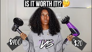 DIFFUSER BATTLE ON CURLY HAIR Dyson Supersonic VS Remington [upl. by Olfe]