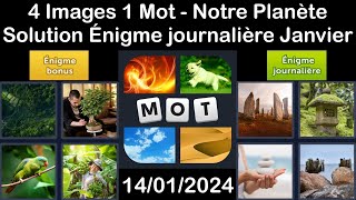 4 Images 1 Mot  Notre Planète  14012024  Solution Énigme Journalière  Janvier 2024 [upl. by Lissner]