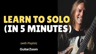 Learn To Solo In 5 Minutes  6 Note Soloing Technique  Steve Stine Guitar Lesson [upl. by Orual]