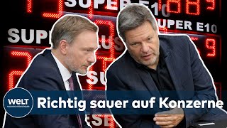 KARTELLHAMMER Konzerne an die Kette  So wollen Habeck und Lindner den Tankrabatt retten [upl. by Polash]