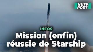 Le vaisseau Starship de SpaceX a réussi son premier vol complet sans exploser [upl. by Daryle]