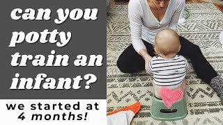 How we potty trained our 4 month old  Elimination Communication [upl. by Haneehs]