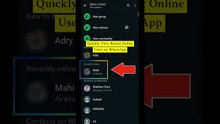 See Who Was Recently Online on WhatsApp howto whatsapp online new [upl. by Nauqas]