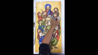 1 Minute Timelapse of The Last Supper Retablo by Sean Wells [upl. by Ailel]