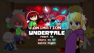 undertale react to chara knife fight  gya gacha [upl. by Soma]