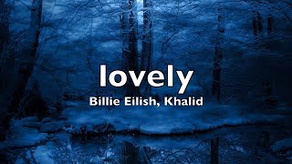 Billie Eilish Khalid  lovely Lyrics [upl. by Ennayram196]