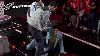 The Voice Kids Coach Billy and Coach Pablo wrestle Coach Stell to the ground EXCLUSIVE [upl. by Ellehcil895]