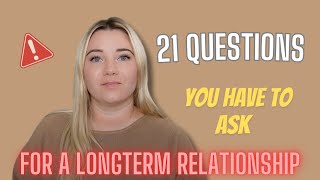 21 Questions to ask for a long term relationship with someone [upl. by Bilski]