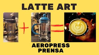 Cappuccino Caseiro COM Latte Art Aeropress  Prensa [upl. by Michaeu706]