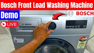 Bosch Front Load Steam Washing Machine Demo⚡ How to Wash Clothes in Bosch Front Load Washing Machine [upl. by Atterrol]