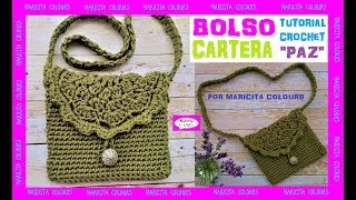 Cartera  Bolso a Crochet para NIÑAS quotPazquot GanchilloTutorial por Maricita Colours [upl. by Burrow]