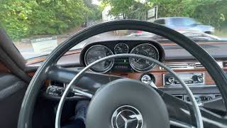 1972 MercedesBenz 280SE 45 Driving Video [upl. by Eimilb]