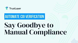 Revolutionize Risk Management with TrustLayer Automate Centralize and Streamline Compliance [upl. by Asilej]