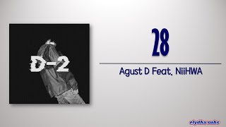 Agust D – 28 점점 어른이 되나봐 Feat NiiHWA RomEng Lyric [upl. by Suivatco]