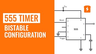 555 Timers  Bistable Multivibrator Configuration [upl. by Declan]