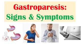 Gastroparesis Signs amp Symptoms ex Nausea Abdominal Pain Weight Loss [upl. by Gottuard]