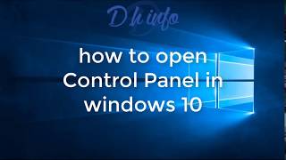 how to open Control Panel in windows 10 [upl. by Sac]