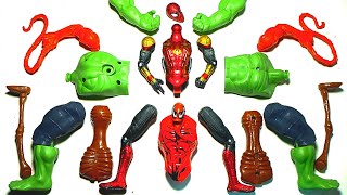 Avengers toys assemble superhero venom Carnage vs spiderman vs siren head vs hulk smash [upl. by Eleanora237]