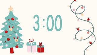 3 Minute Countdown Timer  Holiday Themed Music [upl. by Kally]