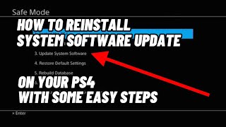 How To Reinstall System Software On PS4 With USB Some Easy Steps [upl. by Ettegroeg]