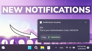 How to Enable New Notifications in Windows 11 25314 [upl. by Atilem536]