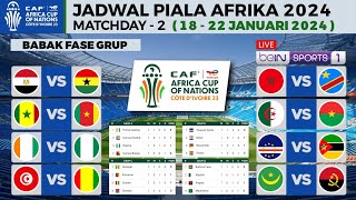 Jadwal Piala Afrika 2024 Matchday 2  Mesir vs Ghana  Senegal vs Kamerun  Africa Cup Of Nations [upl. by Siladnerb]