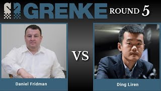 Daniel Fridman vs Ding Liren  GRENKE Chess Classic 2024  Round 5 [upl. by Gaspard]