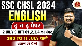 SSC CHSL Exam Analysis 2024  2 July All Shift English Paper  SSC CHSL English Paper Analysis 2024 [upl. by Cosetta]