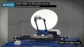 UNIVIDEO UNISAT IPSNG Motorized vehicular Ka Sat NewsSpotter uplink antenna  Univideosat [upl. by Aita]