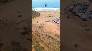 Mirleft Beach by Drone mirleft tiznit drone azulviewsmorocco المغرب plage summer اكسبلور [upl. by Akerdna]