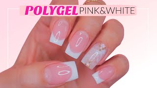 HERMOSAS Uñas Francesas con POLYGEL Sin formas Duales [upl. by Dnalhsa]