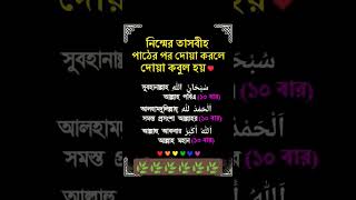 quot দোয়া কবুলের তাসবীহ  shorts shortsfeed [upl. by Bernadette]