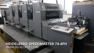 Heidelberg Speedmaster SM 74 4PH  offset printing machine [upl. by Petrine316]